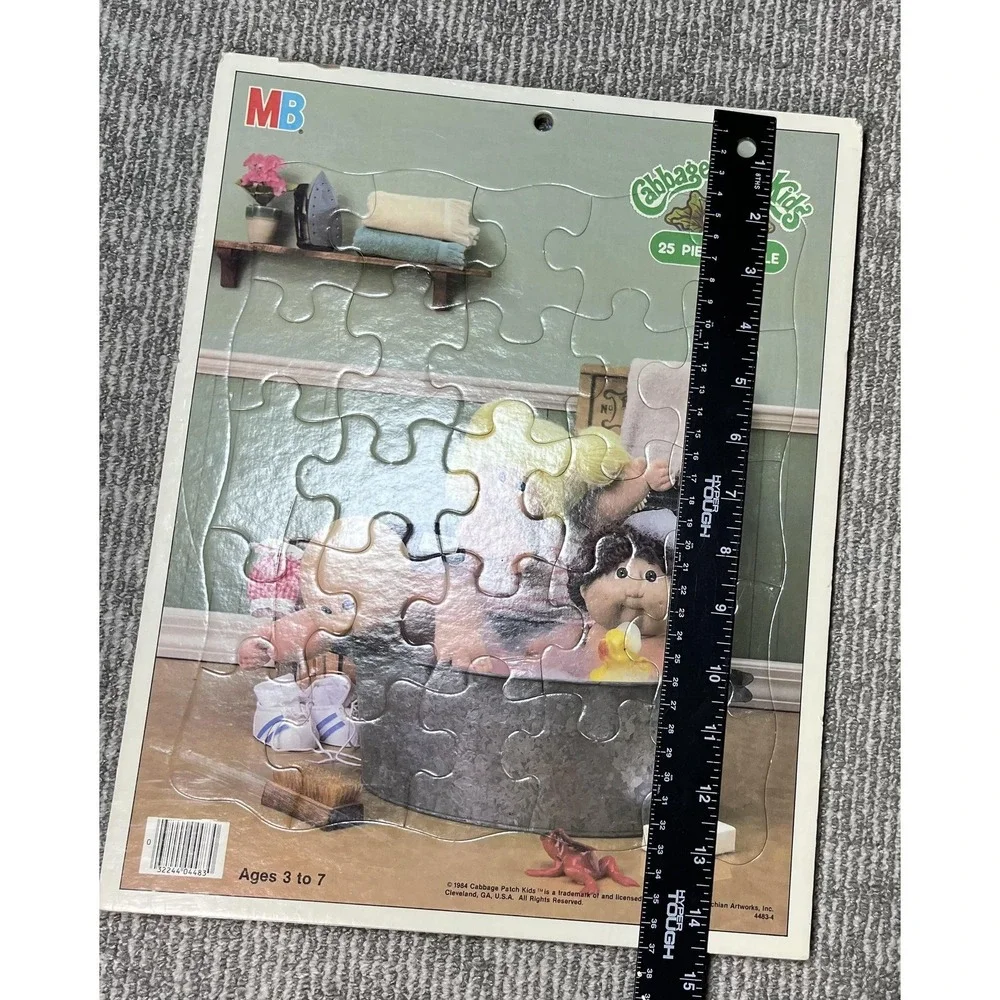 Vintage Milton‎ Bradley Cabbage Patch Kids 25 Piece Tray Puzzles Lot 2 1984